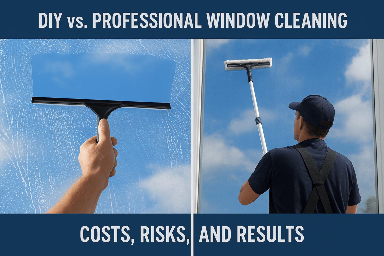 DIY vs. Professional Window Cleaning: Costs, Risks, and Results Side-by-Side [2025 updated]